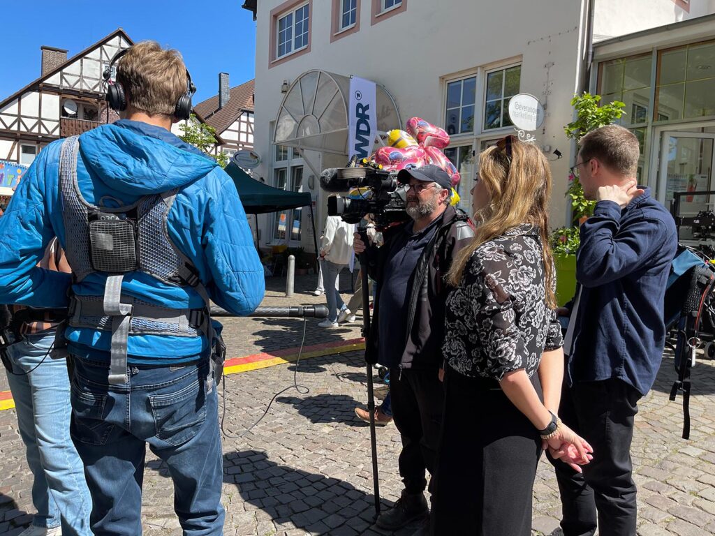 Ein WDR-Filmteam war am Samstag in der Stadt unterwegs