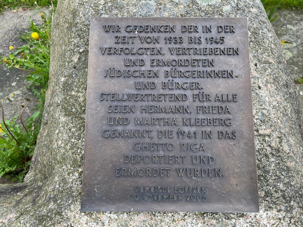 9. November wird Tag des Erinnerns in Boffzen